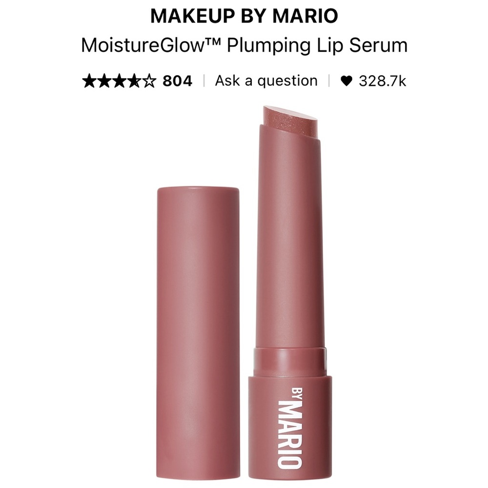 Make up by Mario, moisture glow, plumping, lip, serum, lip balm, mauve glow NWT